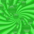 Green Abstract Bubble Swirl Background