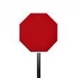Isolated Blank Graphic Stop Sign