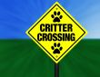 Critter Crossing Graphi Street Sign