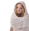 pretty young girl with a scarf