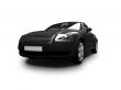 isolated black car front view 01