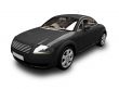 isolated black sport car front view 02