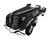 isolated retro black car front view 01