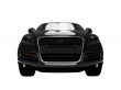 isolated black car front view 01