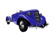 isolated vintage blue car front view