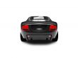 isolated black car back view 02