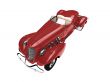 isolated vintage red car front view