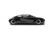 isolated black super car side view
