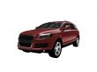 isolated red car front view 02