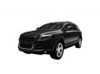 isolated black car front view 02