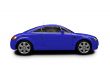 isolated blue car side view