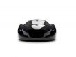 isolated black super car front view 03