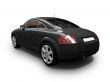 isolated sport black car back view