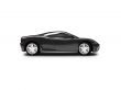 isolated black super car side view