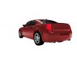 isolated red car back view