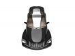 isolated black american car front view 03