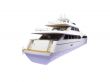 Big yacht isolated back view
