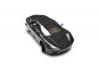isolated black super car front view 03