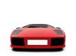 Ferrari isolated red front view