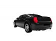 isolated black car back view 01