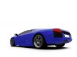 Ferrari isolated blue back view