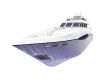 Big yacht isolated front view