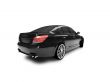 isolated black car back view 01