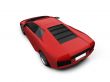 Ferrari isolated red back view