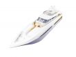 Big yacht isolated front view
