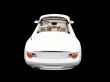 isolated white car back view 02