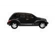 isolated black american car side view