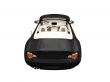 isolated black car back view 02