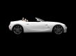 isolated white car side view