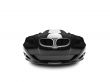 isolated black car front view 02