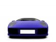 Ferrari isolated blue front view