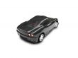 isolated black super car back view 03