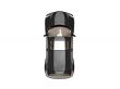 isolated black american car top view