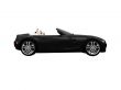 isolated black car side view