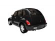 american isolated black car back view 01