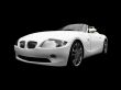 isolated white car front view 01