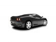 isolated black super car back view 01
