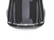 isolated black car top view zoom