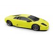 Ferrari isolated yellow front view