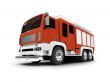 Firetruck isolated front view