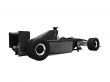 isolated speed car back view 01