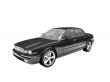 isolated black car front view 03