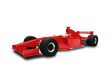 isolated red speed car front view