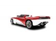 isolated red car back view 01