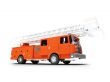 Firetruck long isolated front view
