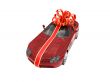 Gift isolated red car front view